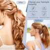 Claw Clip Ponytail Extension 100% Real Remy Human Hairpiece Pony Tails Hair Extensions Long Straight Ponytail for Women (18 inch, Balayage Caramel Blonde to Bleach Blonde)