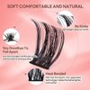 Lash Clusters DIY Eyelash Extensions 72 Clusters Lashes D Curl ACTROL Lash Mega Volume Reusable Individual Lashes Cluster Volume Eyelash Clusters Extensions Wispy Lashes at Home (T1, 144Pcs-D-8-16MIX)