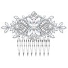 Wedding Hair Side Comb Art Deco Accessory for Women Prom Women's Silver Rhinestone Crystal Vine Bridal Comb, Brides Hair Comb