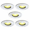 Renovators Supply Manufacturing Recessed Lighting Trim 10 in. Round White Polyurethane Ornate Recessed Ceiling Light Trims Pack of 5
