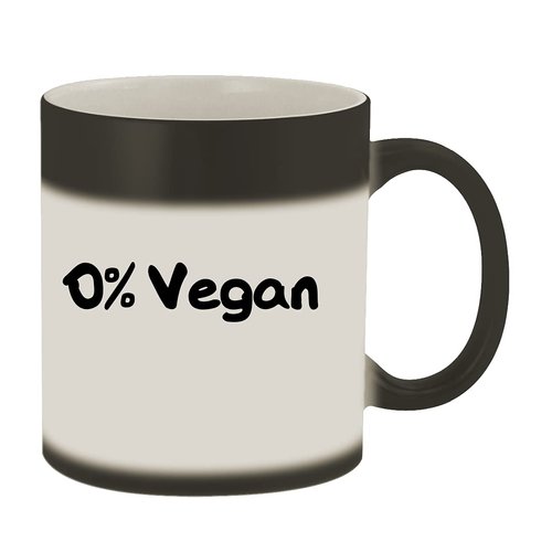 0% Vegan - 11oz Magic Color Changing Mug, MatteBlack