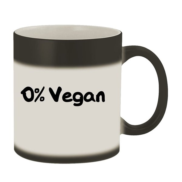 0% Vegan - 11oz Magic Color Changing Mug, MatteBlack