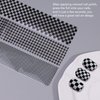 1 Box Nail Foil Transfer Stickers Decals, Print Black White Plaid Nail Art Sticker, Nail Art Design Tool, DIY Nail Art Stickers Decals Decorations Acrylic Nails Supplies for Home and Nail Salon