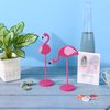4Pcs Flamingo Wood Tall Standing Block Set Christmas Pink Flamingo Table Sign Tropical Bird Table Centerpieces Toppers for Home Office Desk Tier Tray Decor Party Supplies