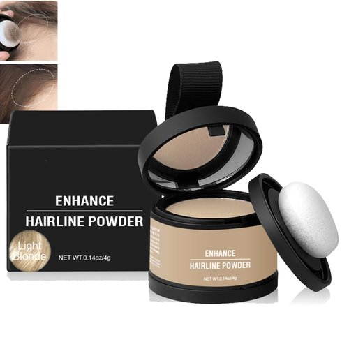 Hairline Powder,Enhance Hairline Powder, Hairline Powder Instantly Conceals Hair, Root Touch Up Hair Powder (Light Blonde, Medium)