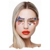 EVECILOO 10 Sheets 4th of July Patriotic Face Temporary Tattoo Sticker Eye Decoration Independence Day Red White and Blue Party Supplies American theme Party Favors