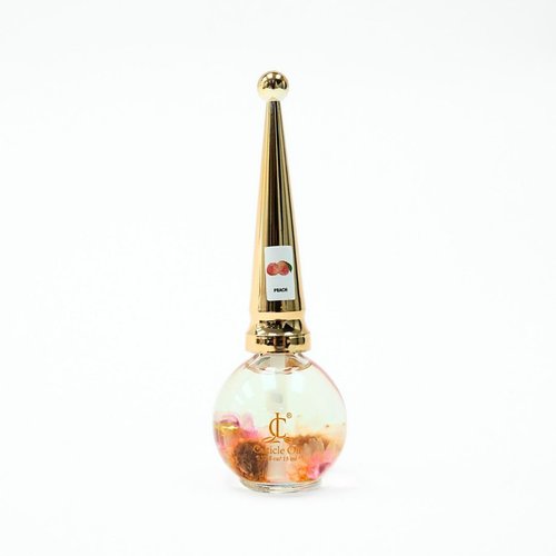 CLLAM SUPPLY Gilded Garden Hydrating Cuticle Oil for Nails, Hydrating, Moisturizing, Scented Nail Oil Cuticle Care, Infused with Real Flowers, Made in USA, 0.5 fl. oz (0.5 fl oz, Peach)