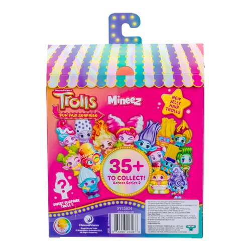 Trolls DreamWorks Fun Fair Surprise Mineez - 1.5 Inch Collectible Figures - Sweet Surprise 5 Pack, 35+ to Collect in Series 2