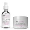 MD Selections Collagen Facial Serum & Cream | Face Moisturizer Advanced Collagen Peptide | Tighten for Dry Skin Vegan Repair Anti Aging Hydratation Faciale Formula | Serum 1 Fl Oz, Cream 2 Oz