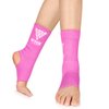 WYOX Ankle Wraps Support Boxing Gear for Men Women Muay Thai Ankle Support Kickboxing Wraps Gym Ankle Support (Pair) (Pink, S/M (Women 4.0-6.5/ Men 3.0-5.5))