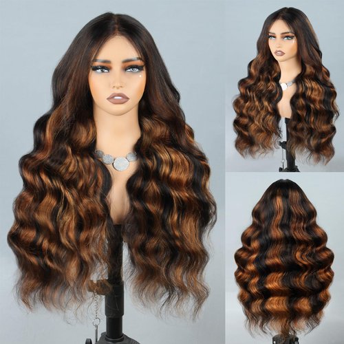 9x6 Wear and Go Glueless Wigs Human Hair Pre Plucked Pre Cut 1B/30 Highlight Ombre Lace Front Wigs Human Hair With Baby Hair 12A Body Wave HD Closure Wigs Human Hair Bleached Tiny Knots 24 Inch