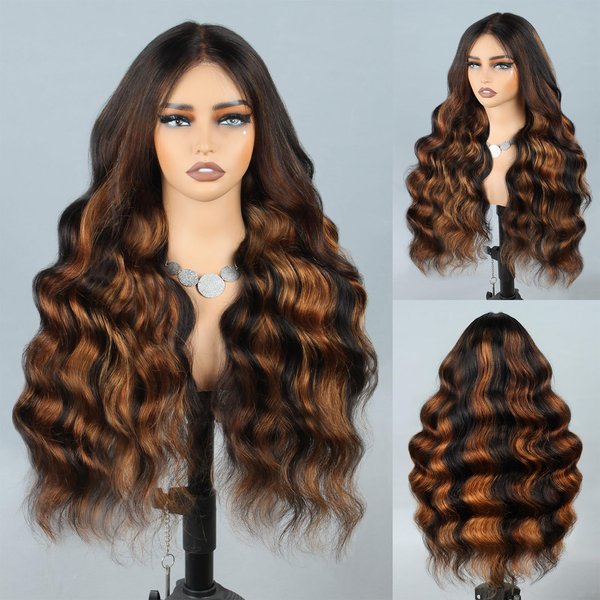 9x6 Wear and Go Glueless Wigs Human Hair Pre Plucked Pre Cut 1B/30 Highlight Ombre Lace Front Wigs Human Hair With Baby Hair 12A Body Wave HD Closure Wigs Human Hair Bleached Tiny Knots 24 Inch