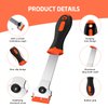 Ywmoml 3 Pack Razor Blade Scraper, Plastic Razor Blade Scraper, Scraper Tool with Extra 30 Plastic Razor Blades and 30 Metal Blades, Razor Scraper for Gum, Tape, Cooktop, Wallpaper or Glass Tool