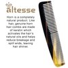 Altesse 11304 Horn Comb Wide Tooth Comb and Fine Tooth Comb with Smooth Rounded Teeth for Thick or Thin Hair Antistatic Dresser Comb Hair Comb for Men and Bone Comb for Women (6.3") Handmade in France