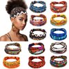 Censen 12 Pcs African Headbands for Women Head Wraps Hair Wrap Yoga Boho Chiffon Knotted Assorted Bandeau Headbands Wide Yoga Elastic African Gifts Hair Accessories for Girls Lady Running (Vivid)