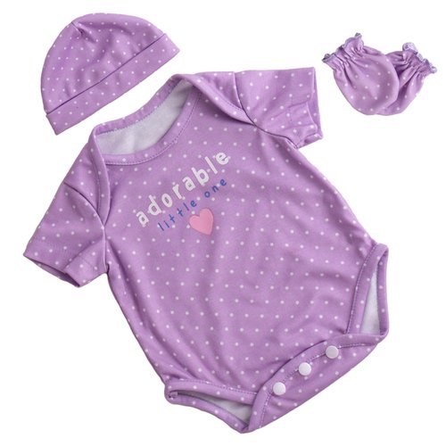 Aori Reborn Baby Dolls Clothes 20 inch Outfit Purple Set for 18-22 Inch Realistic Newborn Dolls