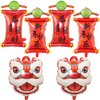 6Pcs Chinese New Year Balloons Helium Foil Balloons Party Decorations for 2024 Year of Dragon Chinese Lunar Spring Festival Decorations Supplies