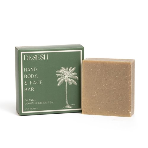 Natural Bar Soap, Handmade In The USA In Small Batches, No Artificial Fragrances Or Colors, Vegan & Cruelty Free, Designed For All Skin Types (Orange, Lemon, & Green Tea)