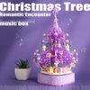 YILETKC Purple Crystal Christmas Tree Building Block Set, 729 PCS Christmas Music Box Bricks Model Kit, Construction Toy for Adults Girls