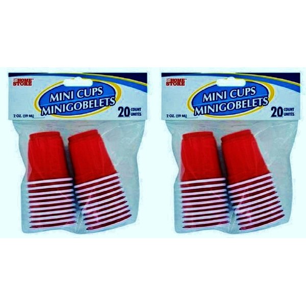 Mini Red Plastic Cups, 40-ct