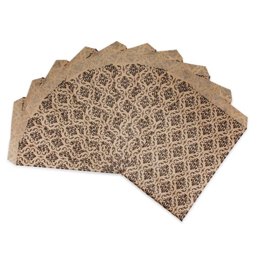 CuteBox 300pc Damask Flat Paper Gift Bags (4" x 6") for Merchandise, Crafts, Party Favors, Retail, Handmade Goods, Arts and Crafts, Outdoor Events, Holidays, Weddings