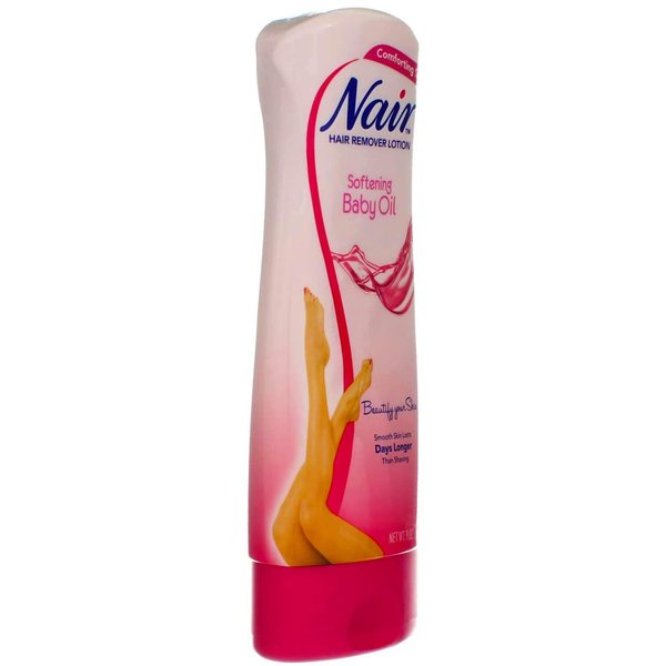 Nair Hair Remover Lotion Softening Baby Oil, 9 Oz (Pack of 2)