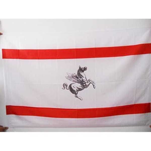 Tuscany Flag 3' x 5' for a pole - Italy - Italian region of Toscana flags 90 x 150 cm - Banner 3x5 ft with hole - AZ FLAG