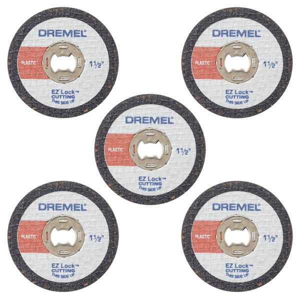 Dremel EZ476 1 1/2-Inch EZ Lock Rotary Tool Cut-Off Wheels For Plastic - 5 pack