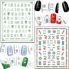 Mahjong Nail Art Stickers, 3D Self-Adhesive Nail Sticker Holographic Funny Chinese Mahjong Playing Cards Game Nail Art Decals Design for Women Girls Manicure Decoration, Acrylic Lucky Nail Art Tips