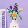 MEIEST Mini Building Blocks Flower Bouquet Set,Creative DIY Unique Decoration Home,Flowers Botanical Collection Construction Building Bricks Toy for Kids Adult (Violet)