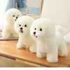 Tiny Heart Simulation Bichon Frise Plush Toys, Realistic Bichon Frise Stuffed Animal Plush Toys Soft and Cute Dog Plush Toys 10inch, Birthday Gifts for Kids, Home Decor
