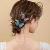 JKQBUX Edge Clip Retro embroidered butterfly hairpin Super fairy Hair Accessorie Hair Pins Duck Billed Hair Clips for Women Girls Party Wedding 2PC
