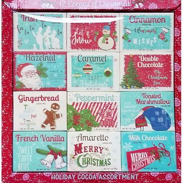 The 12 Cocoas of Christmas - Holiday Hot Cocoa Mix Assortment Gift Set