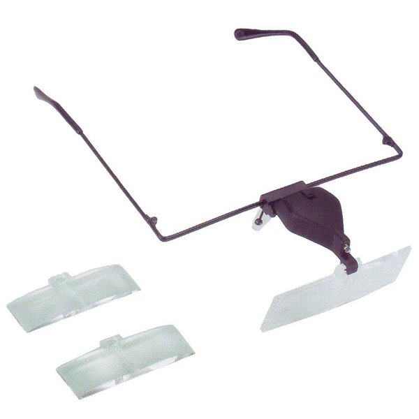 ToolUSA LED Light Head Magnifier with Interchangeable Lenses | 1.5X, 2.5X, 3.5X Magnification | Adjustable Angle | Eyeglass Frame Design