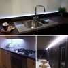 GUOTONG White LED Strip Lights, Waterproof cuttable 300 SMD 2835 LED Tape, 6000K 12V 16.4ft/5m Flexible Ribbon, Kitchen Cabinet Lighting, Outdoor/Indoor (Without Power Supply)