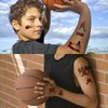 ANIUVOT Basketball Tattoos Temporary for Kids Boys and Girls Birthday Party Favors 12 Sheets, Waterproof Brownball Sports Team Game Face Stickers Gift Bag Fillers Rewards Halloween Christmas Prizes