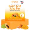 Kojic Acid Soap for Hyperpigmentation – Skin Brightening Kojic Papaya Face and Body Wash – Kojic Soap Bar Reduces Acne, Scars, and Evens Skin Tone – Turmeric Cleanser for All Skin Types Made in USA