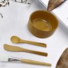 BEECO GIF2U Face Mask Mixing Bowl Set Bamboo,4 Pack Diy Facial Tools For Skin Care,Facemask Mixing Tool Kit With Facial Mask Bowl,Spatula,Spoon,Brush Applicator,Facial Esthetician Supplies