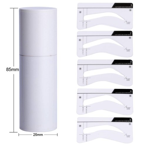 Generic Eyebrow Stamp Kit with Waterproof Stencils for Precise Brow Makeup, Black