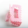 Checkered Hair Claw Clips,Pack of 3,Vintage Pink/White Checkered Claw Clips Cellulose Acetate Banana Clips,Nonslip Hair Clamp for Women Girls (Pink)