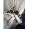 Earent Bride Wedding Hair Comb Black Crystal Hair Piece Rhinestone Halloween Hair Accessories Bridal Side Combs for Women