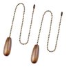 Dotlite Ceiling Fan Pull Chain Extender, 2pcs Wooden Decorative Pendant Extension Chains, 12 Inches Lighting & Fan Beaded Ball Fan Cord Extender Ornament with Connector