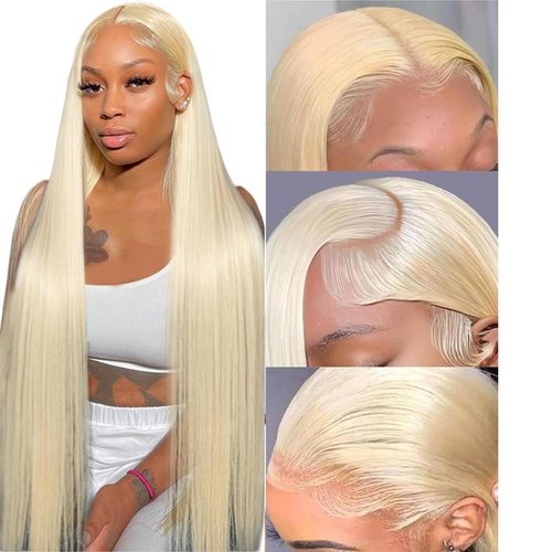 28 Inch 613 13x6 Lace Front Wig Human Hair Straight Blonde Wig Human Hair 13x6 Frontal Lace Wig Blonde Lace Front Wigs Human Hair 613 Hd Lace Frontal Wig 180 Density 613 Human Hair Wig Blonde