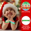 NEBURORA 48 Pack Christmas Wristband 6 Style Silicone Bracelet Wristbands Xmas Rubber Band for Christmas Party Decor 6 Merry Christmas Pattern Wrist Band Party Supplies