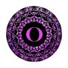 Cell Phone Pop Up Grip Holder,Monogram Mandala Pink Purple O PopSockets Grip and Stand for Phones and Tablets