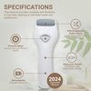 SoleLux Electric Callus Remover for Foot, Electric Foot Scrubber Dead Skin Remover for Foot Care with 3 Rollers, Waterproof 60mAh Rechargeable Foot Callus Remover for Hard Cracked Dry Dead Skin