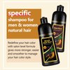Instant Dark Coffee Hair Dye Shampoo for Gray Hair 3 in 1, Natural Hair Color Shampoo for Women Men Brown Colors in 10-15 mins, 100% Cover Long Lasting Hair Dye 16.9 Fl Oz (Dark coffee)