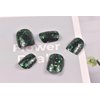 LIFOOST Semi Cured Gel Nail Stickers Black Green Sparkly Sequins Adhesive Nail Polish Strips for Women Manicure