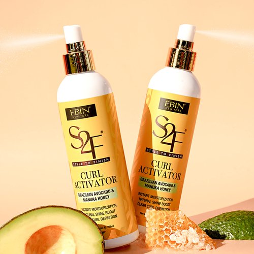Style to Finish Manuka Honey & Brazilian Avocado | Hydration with Light-weight, Strengthens and Enhances Hair | For all curls 2A - 4C | Curl Activator - 8oz/ 236ml
