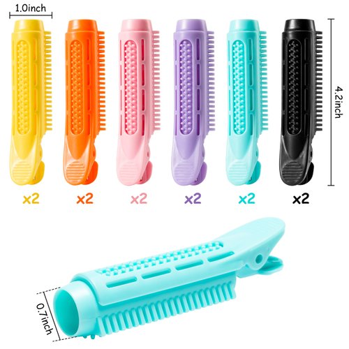 Yopyame 12PCS Hair Root Fluffy Clip Natural Fluffy Hairpin No Heat Curling Iron Hair Styling Tool Rollers DIY fluffy Clip Curly Hair Styling Tool